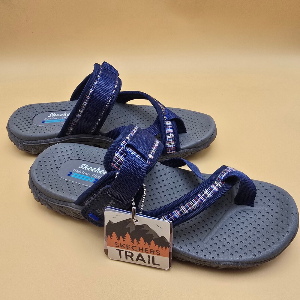 Skechers Trail Women's Size 6 M Navy Blue Outdoor Sandals Machine Washable Vegan - Picture 11 of 14